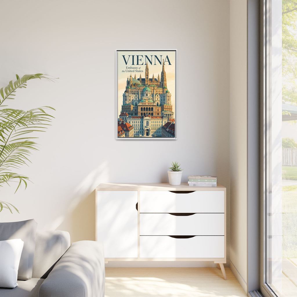Vienna Embassy Wrapped Canvas Framed