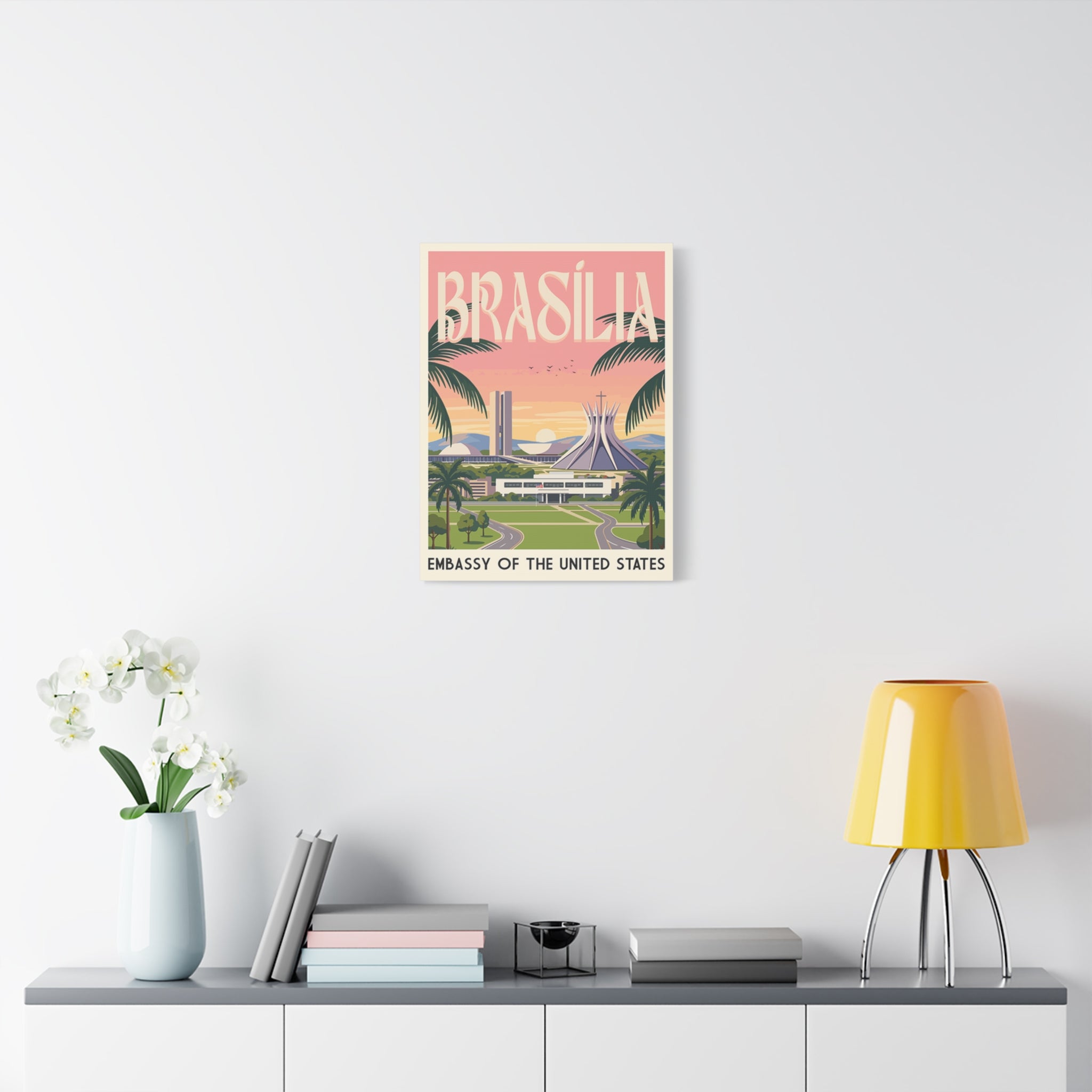 Brasília Embassy Wrapped Canvas