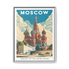 Moscow Embassy Wrapped Canvas Framed