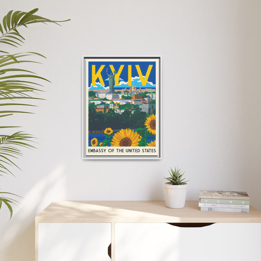 Kyiv Embassy Wrapped Canvas Framed