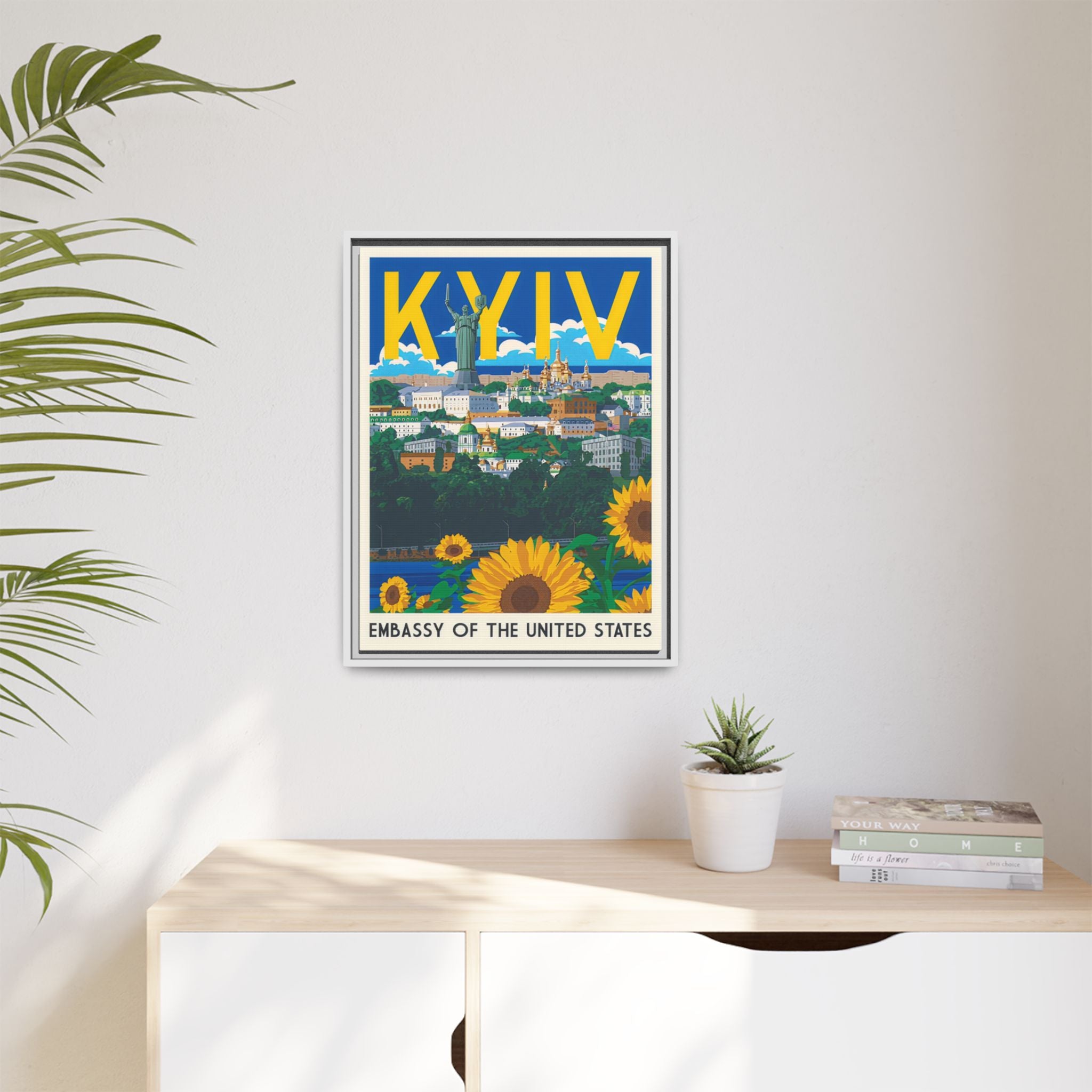Kyiv Embassy Wrapped Canvas Framed