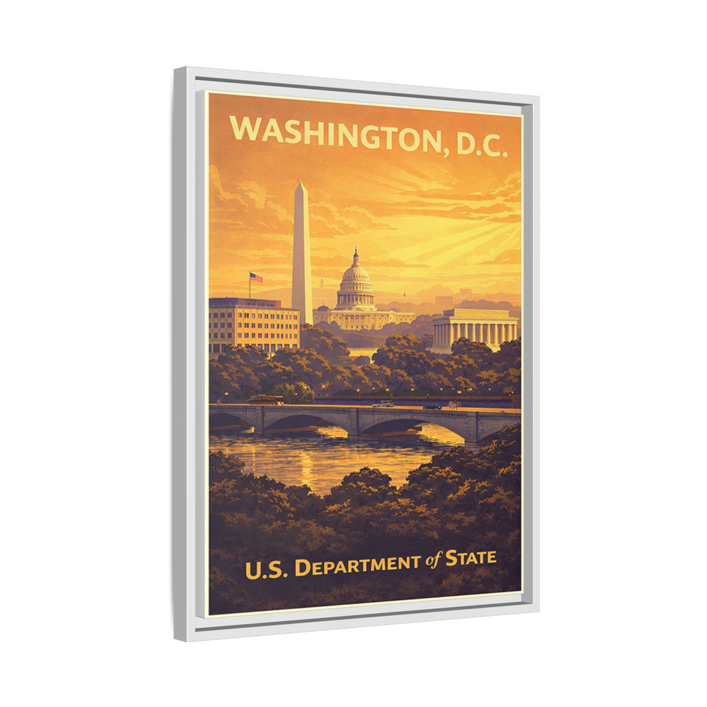 Washington D.C. Department of State Wrapped Canvas Framed