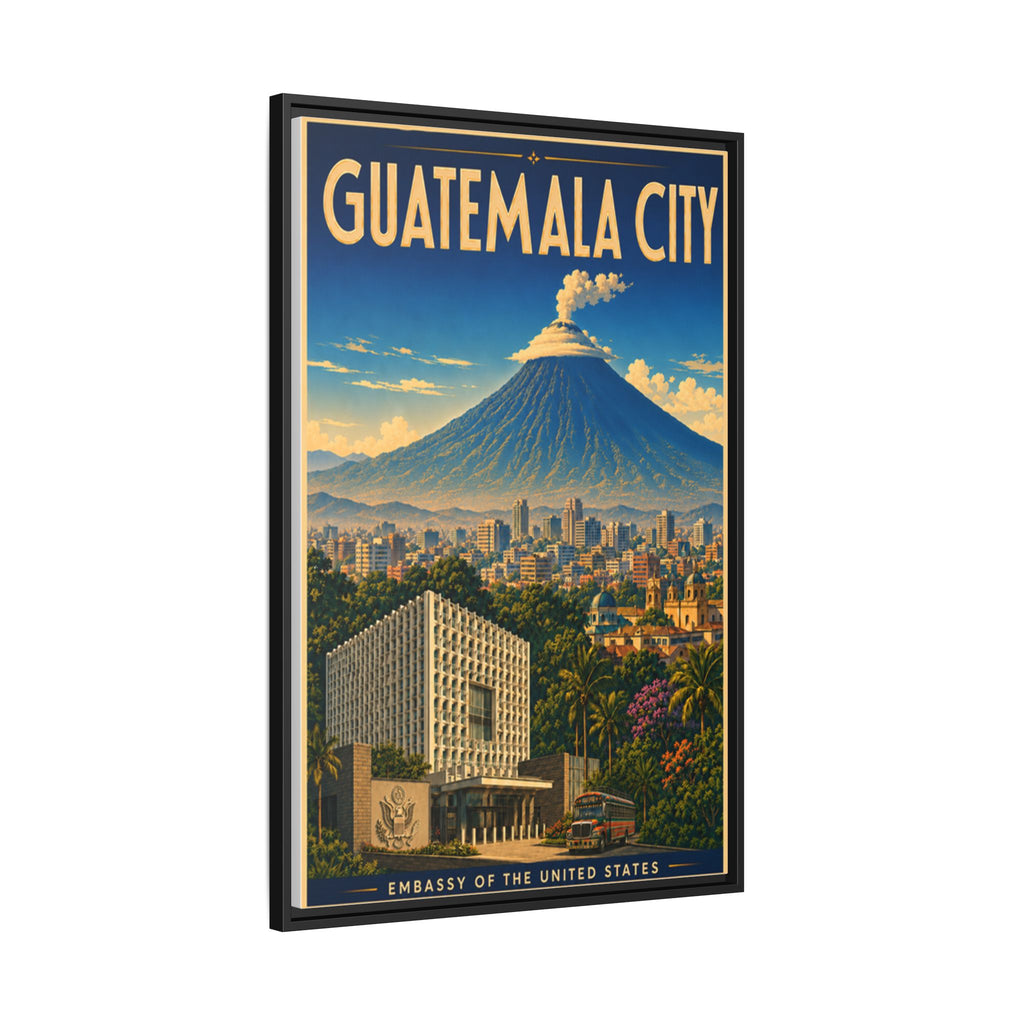 Guatemala City Embassy Wrapped Canvas Framed