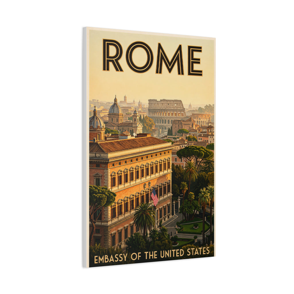 Rome Embassy Wrapped Canvas