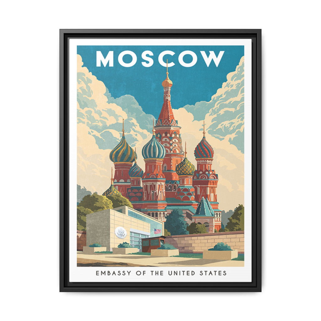 Moscow Embassy Wrapped Canvas Framed