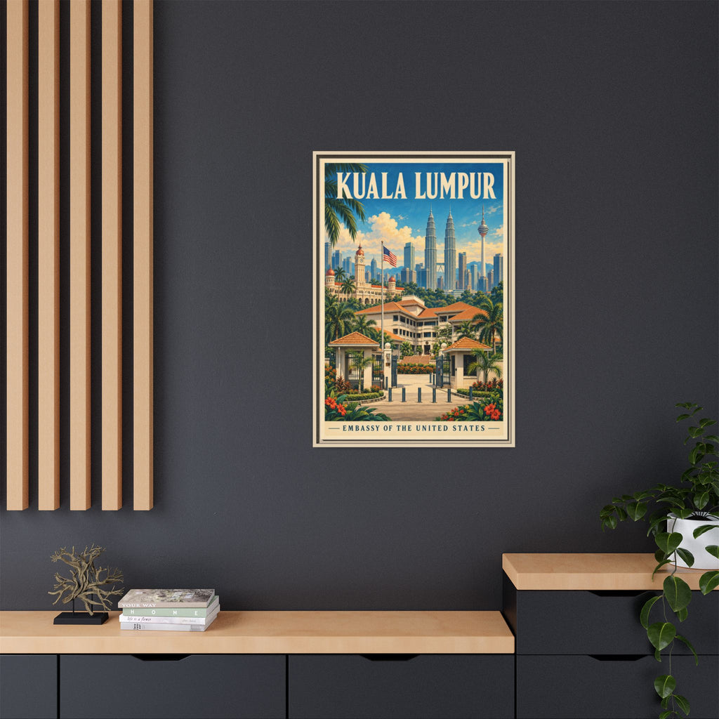 Kuala Lumpur Embassy Wrapped Canvas Framed