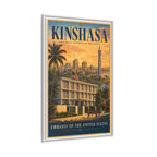 Kinshasa Embassy Wrapped Canvas Framed