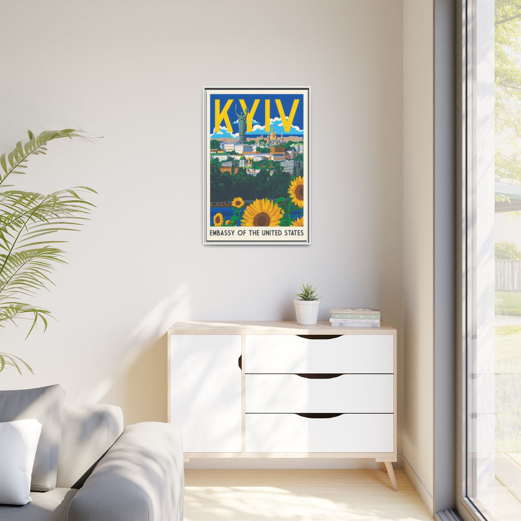 Kyiv Embassy Wrapped Canvas Framed