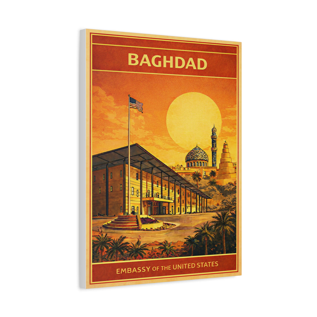 Baghdad Embassy Wrapped Canvas
