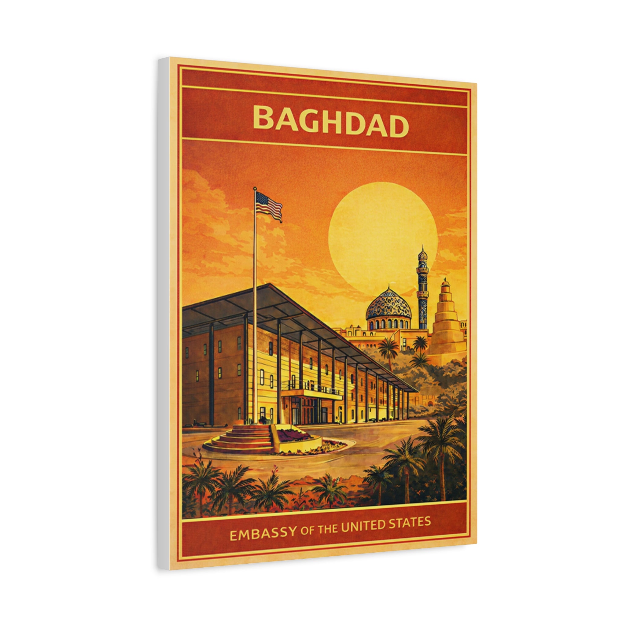 Baghdad Embassy Wrapped Canvas