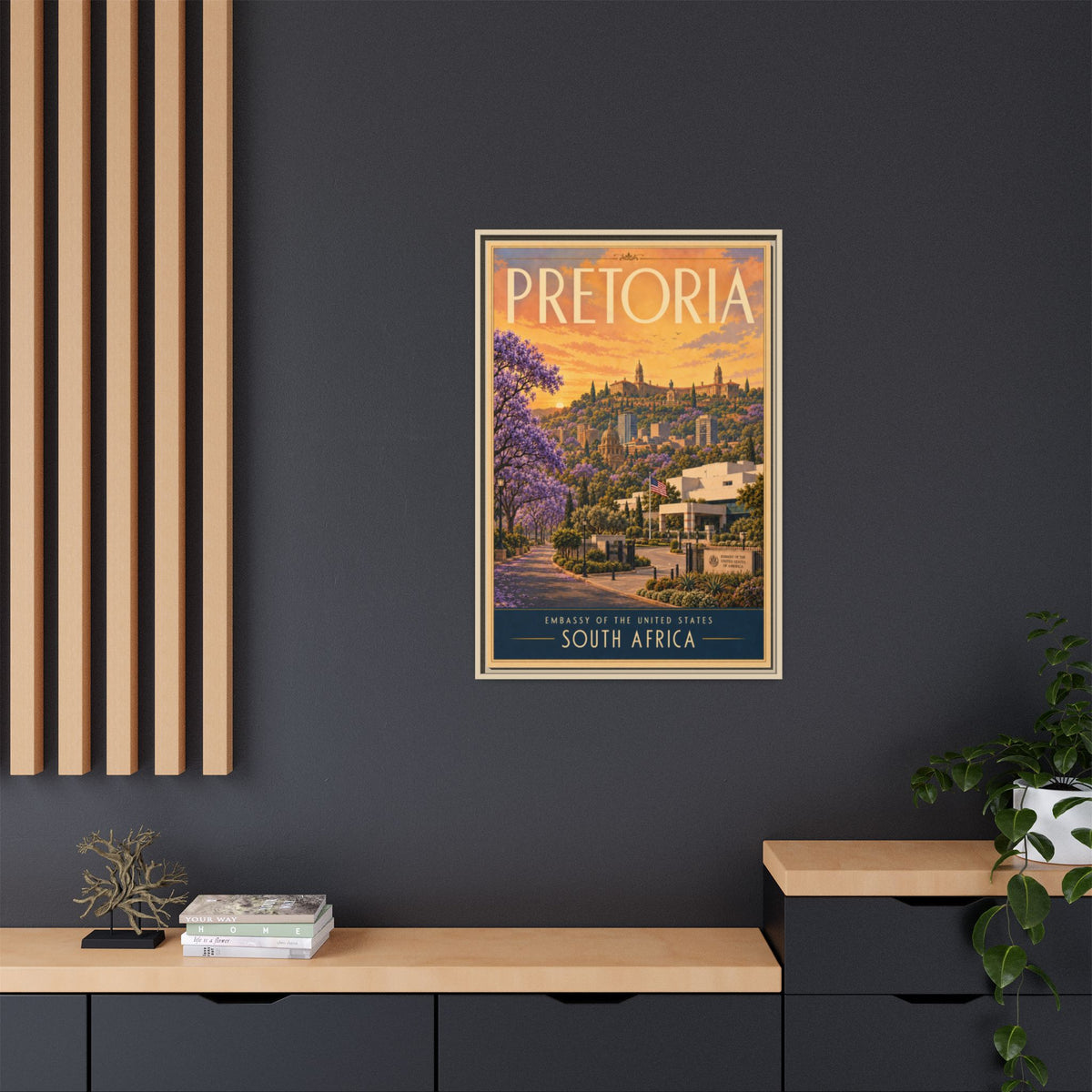 Pretoria Embassy Wrapped Canvas Framed