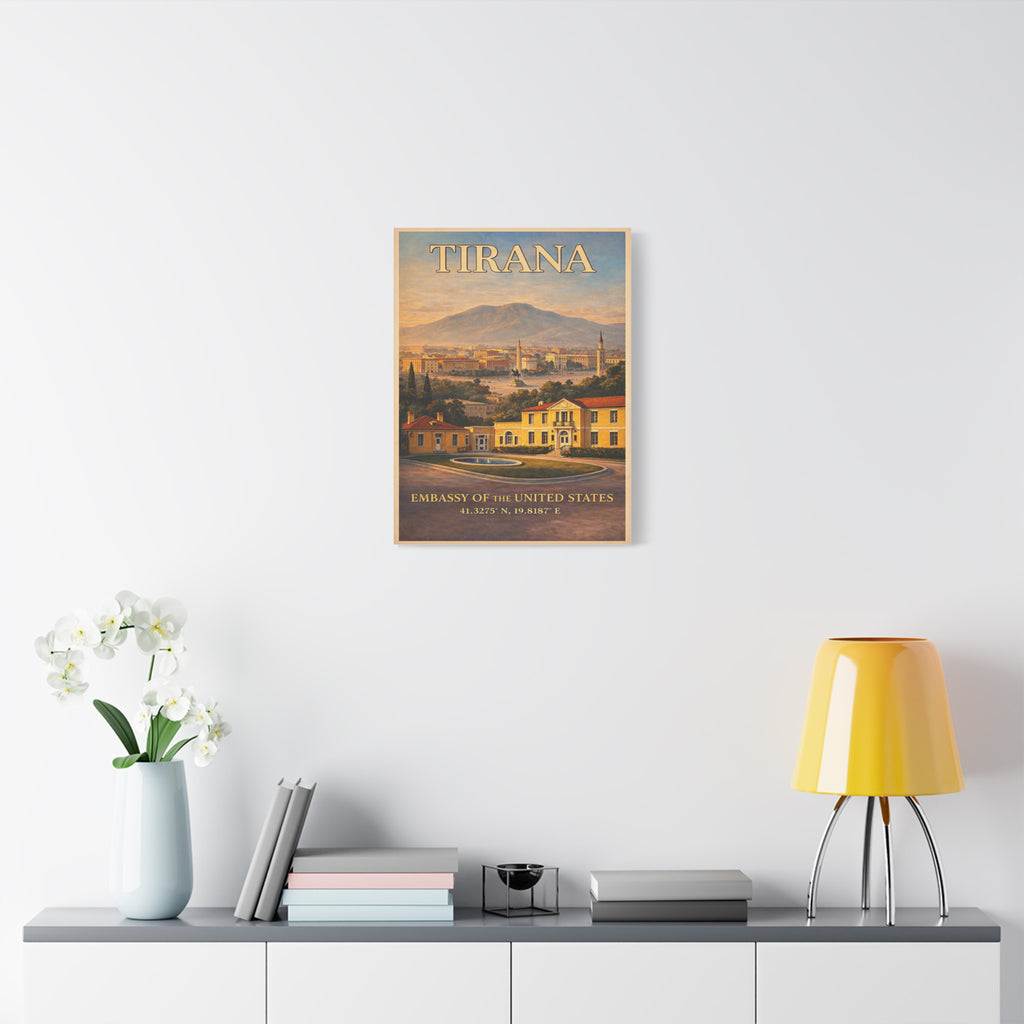 Tirana Embassy Wrapped Canvas