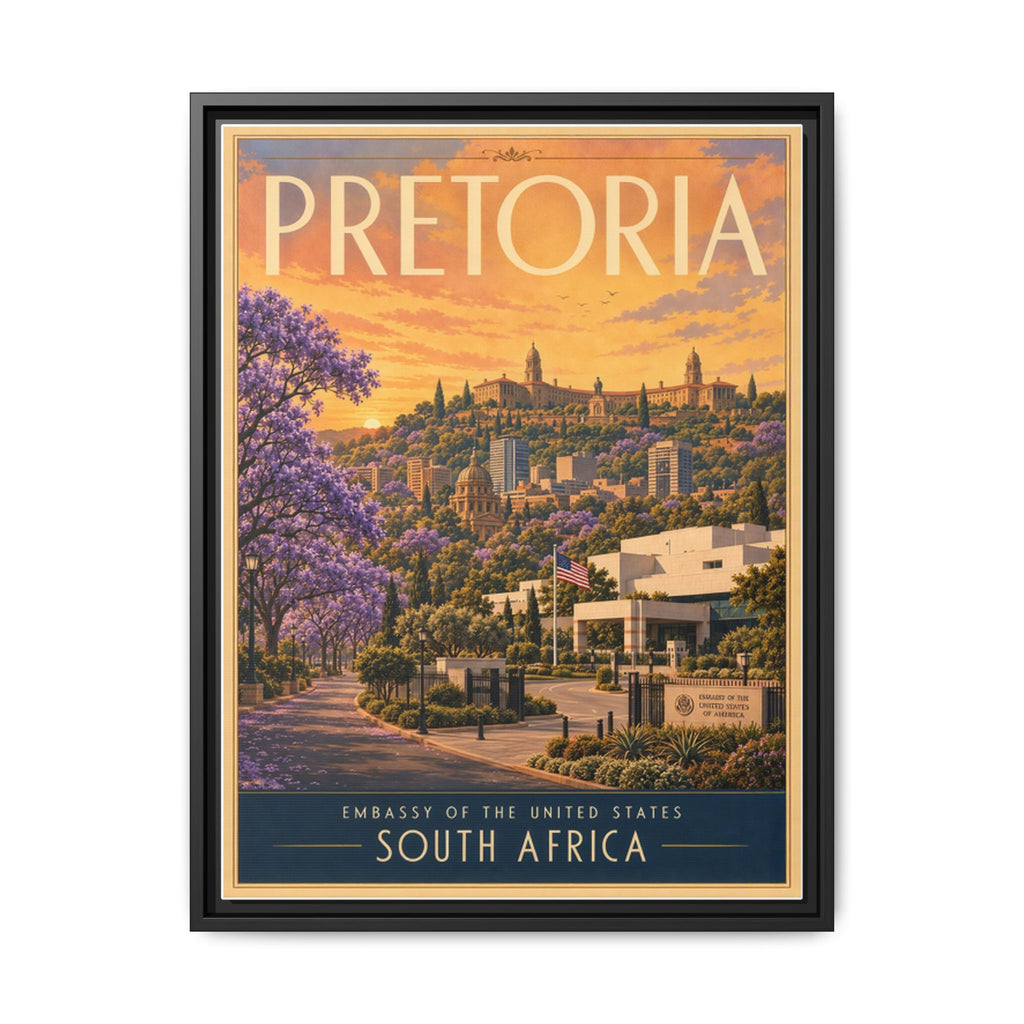 Pretoria Embassy Wrapped Canvas Framed