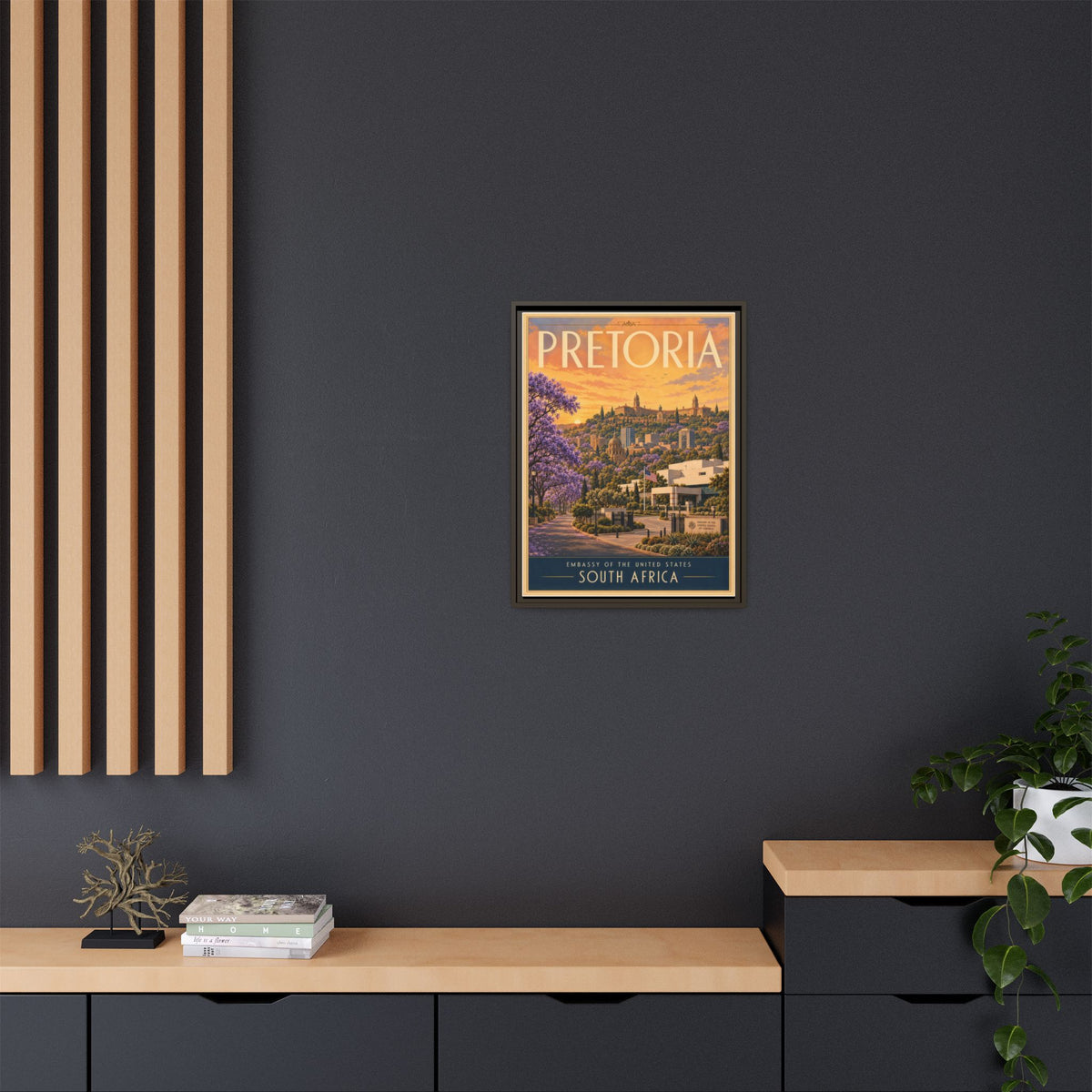 Pretoria Embassy Wrapped Canvas Framed