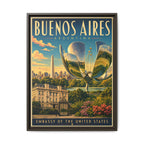 Buenos Aires Embassy Wrapped Canvas Framed