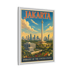 Jakarta Embassy Wrapped Canvas Framed