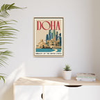 Doha Embassy Wrapped Canvas Framed