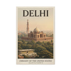 Delhi Embassy Wrapped Canvas