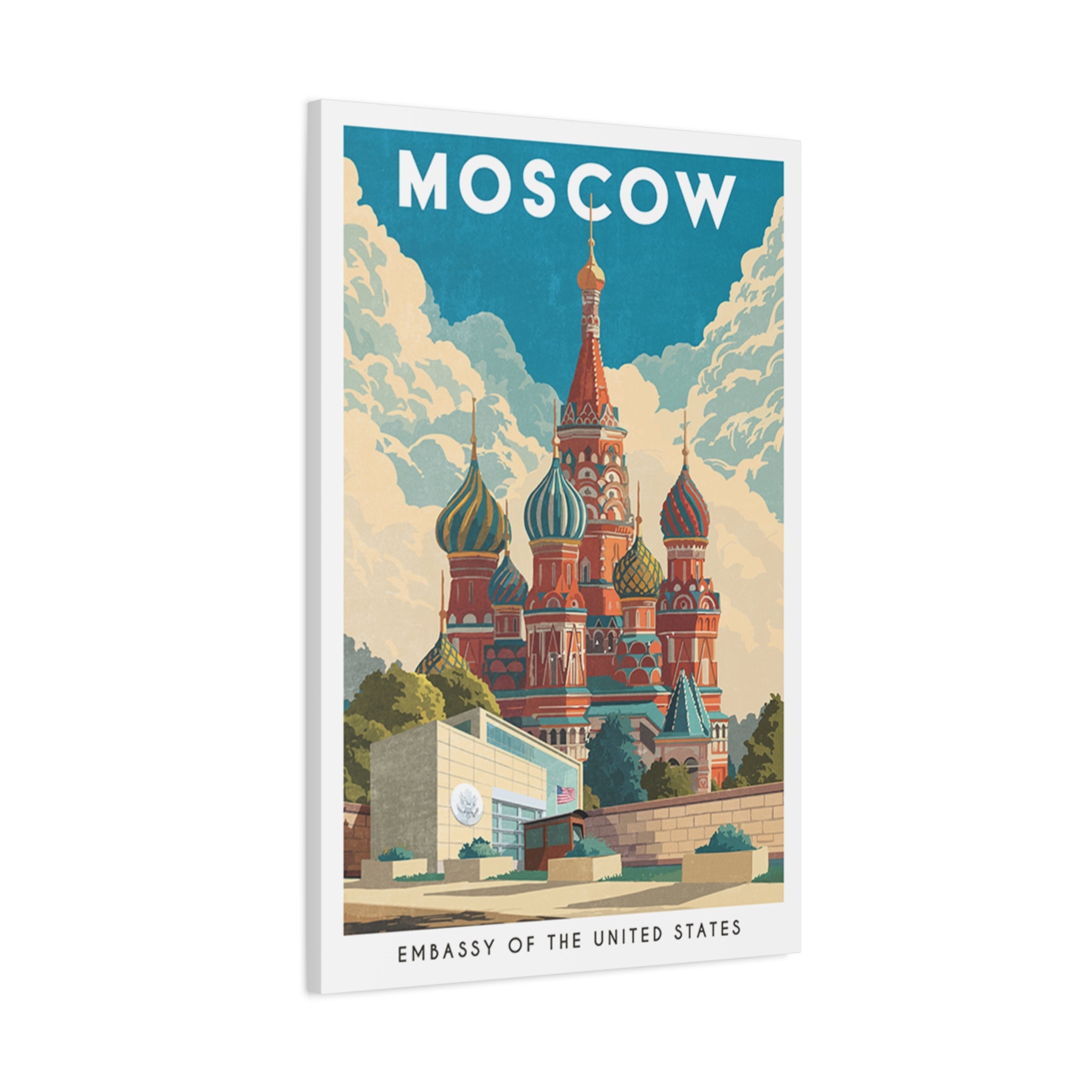 Moscow Embassy Wrapped Canvas