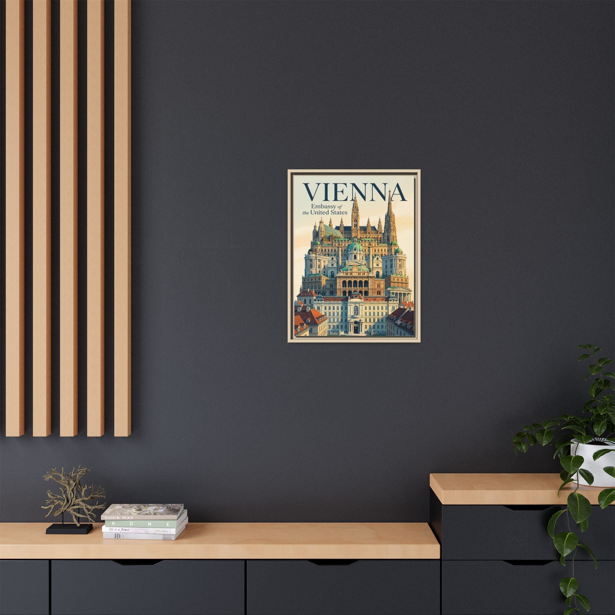 Vienna Embassy Wrapped Canvas Framed