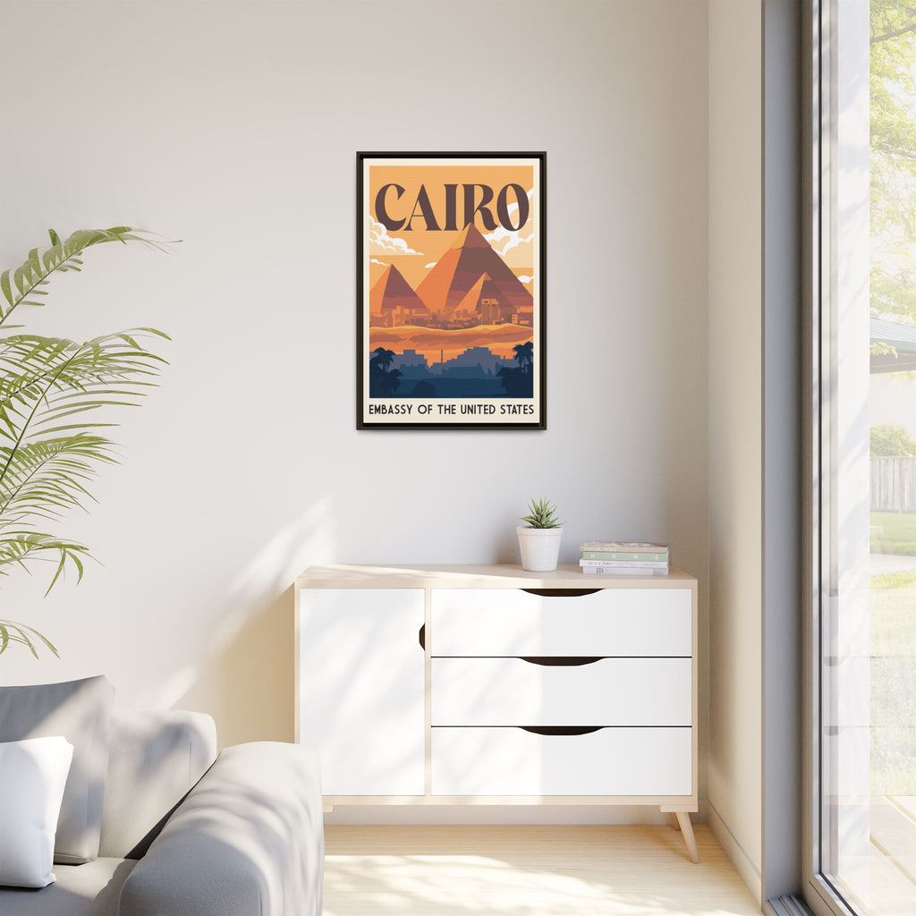 Cairo Embassy Wrapped Canvas Framed