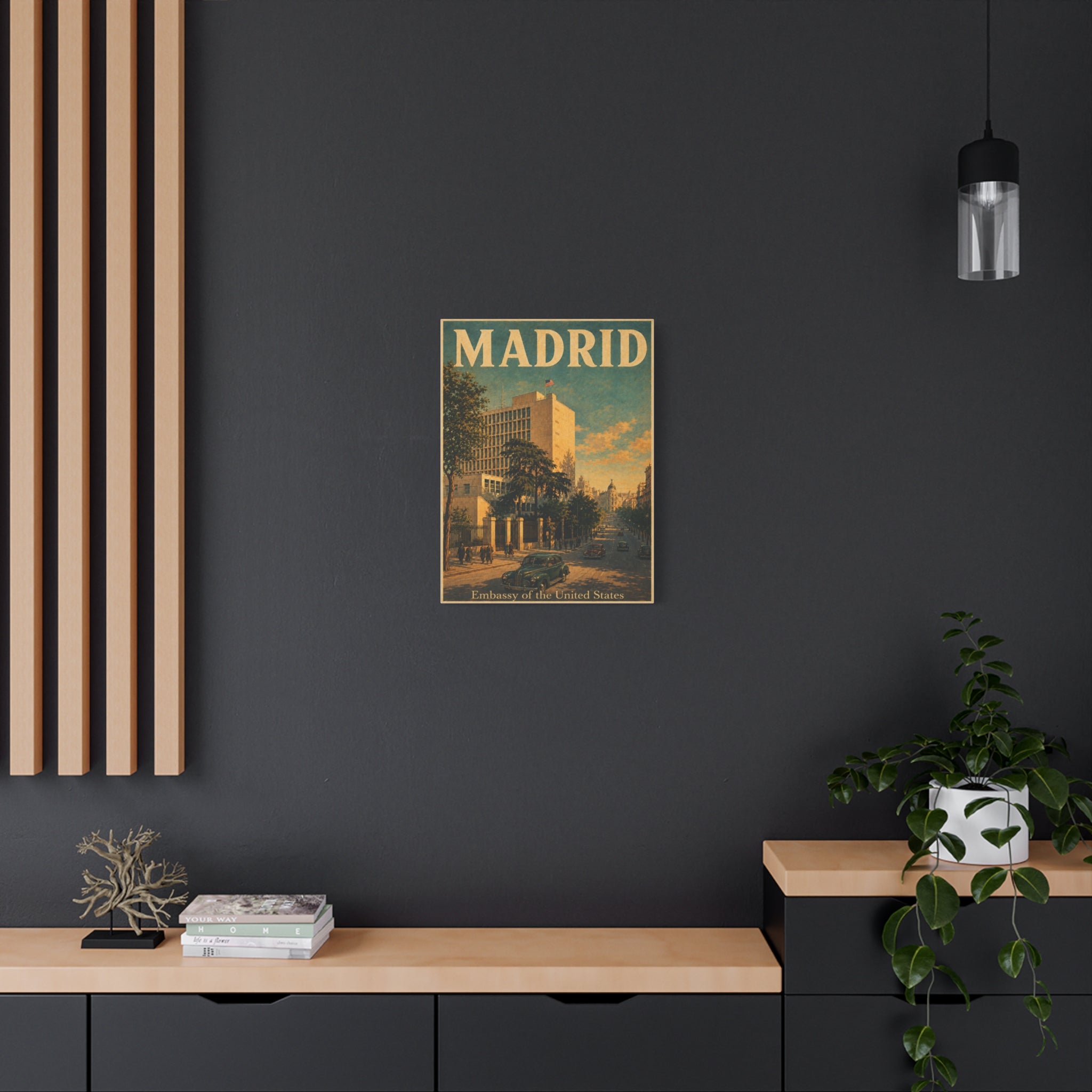 Madrid Embassy Wrapped Canvas