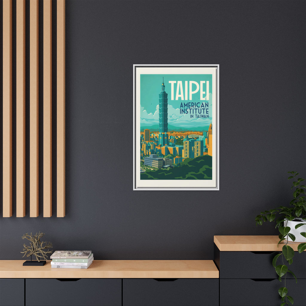 Taipei Embassy Wrapped Canvas Framed
