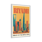 Riyadh Embassy Wrapped Canvas Framed