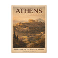 Athens Embassy Wrapped Canvas