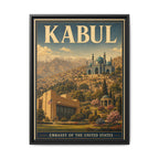 Kabul Embassy Wrapped Canvas Framed