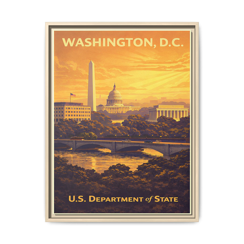 Washington D.C. Department of State Wrapped Canvas Framed