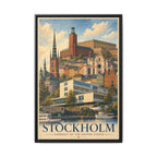 Stockholm Embassy Wrapped Canvas Framed
