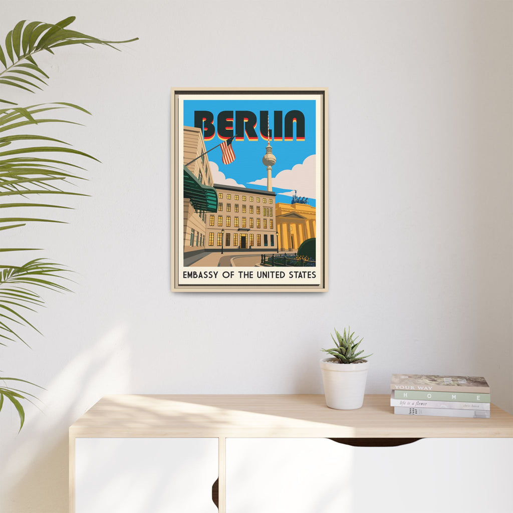 Berlin Embassy Wrapped Canvas Framed
