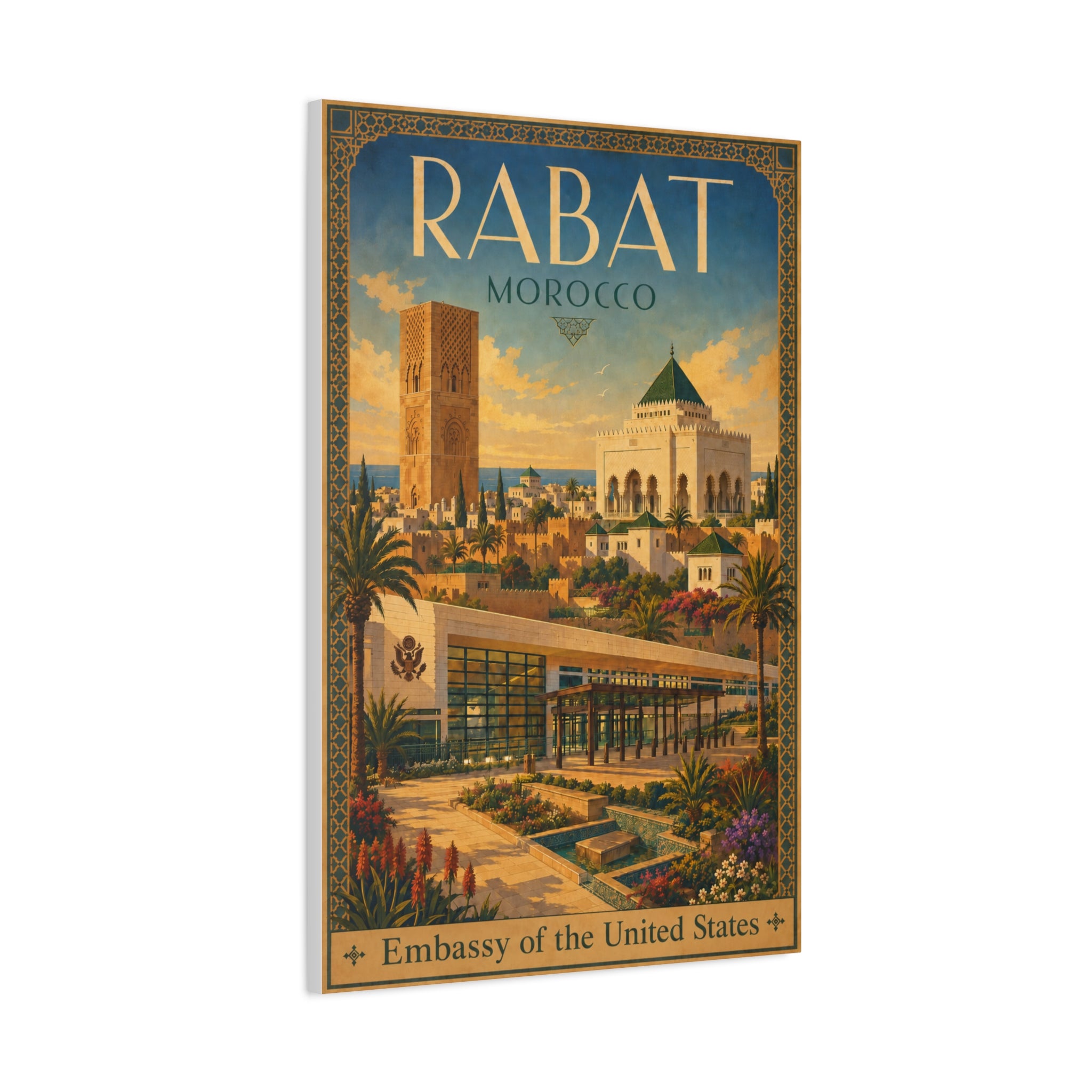 Rabat Embassy Wrapped Canvas