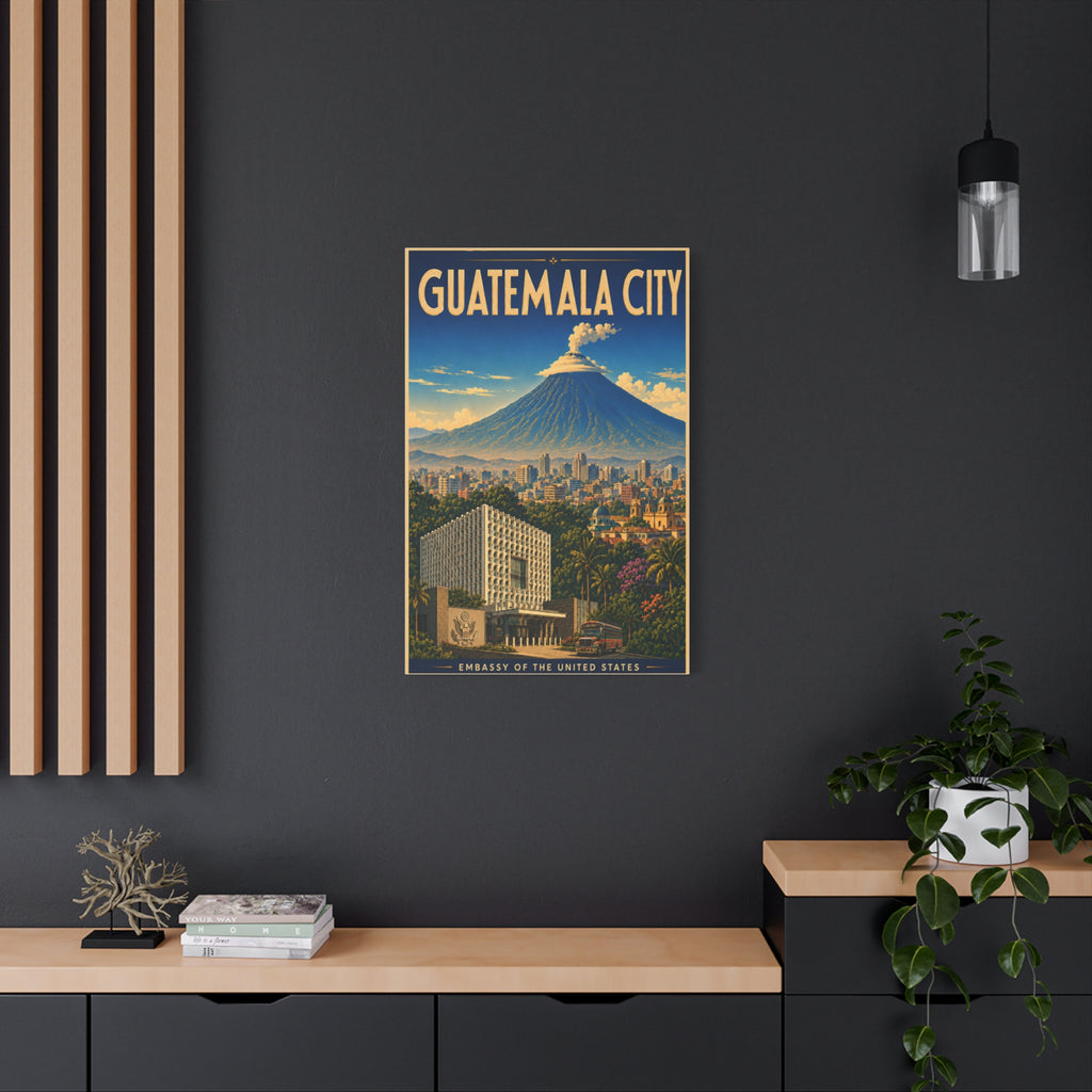 Guatemala City Embassy Wrapped Canvas
