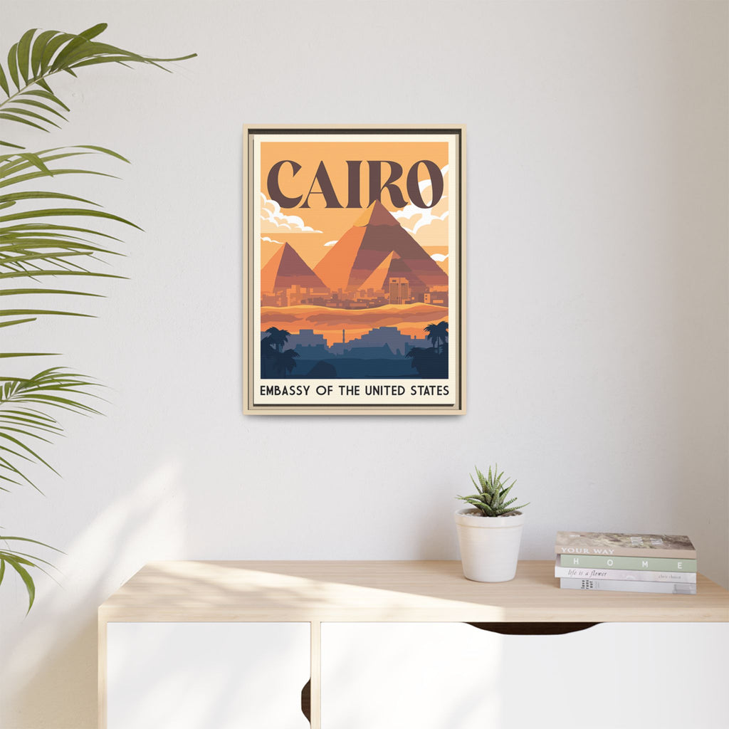 Cairo Embassy Wrapped Canvas Framed