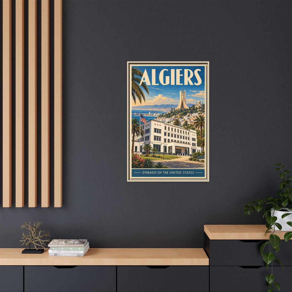 Algiers Embassy Wrapped Canvas Framed