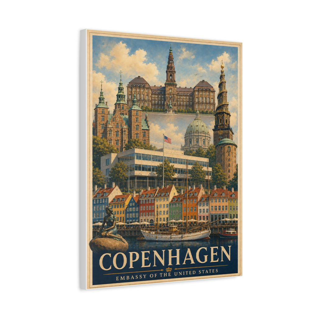 Copenhagen Embassy Wrapped Canvas