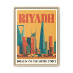 Riyadh Embassy Wrapped Canvas Framed