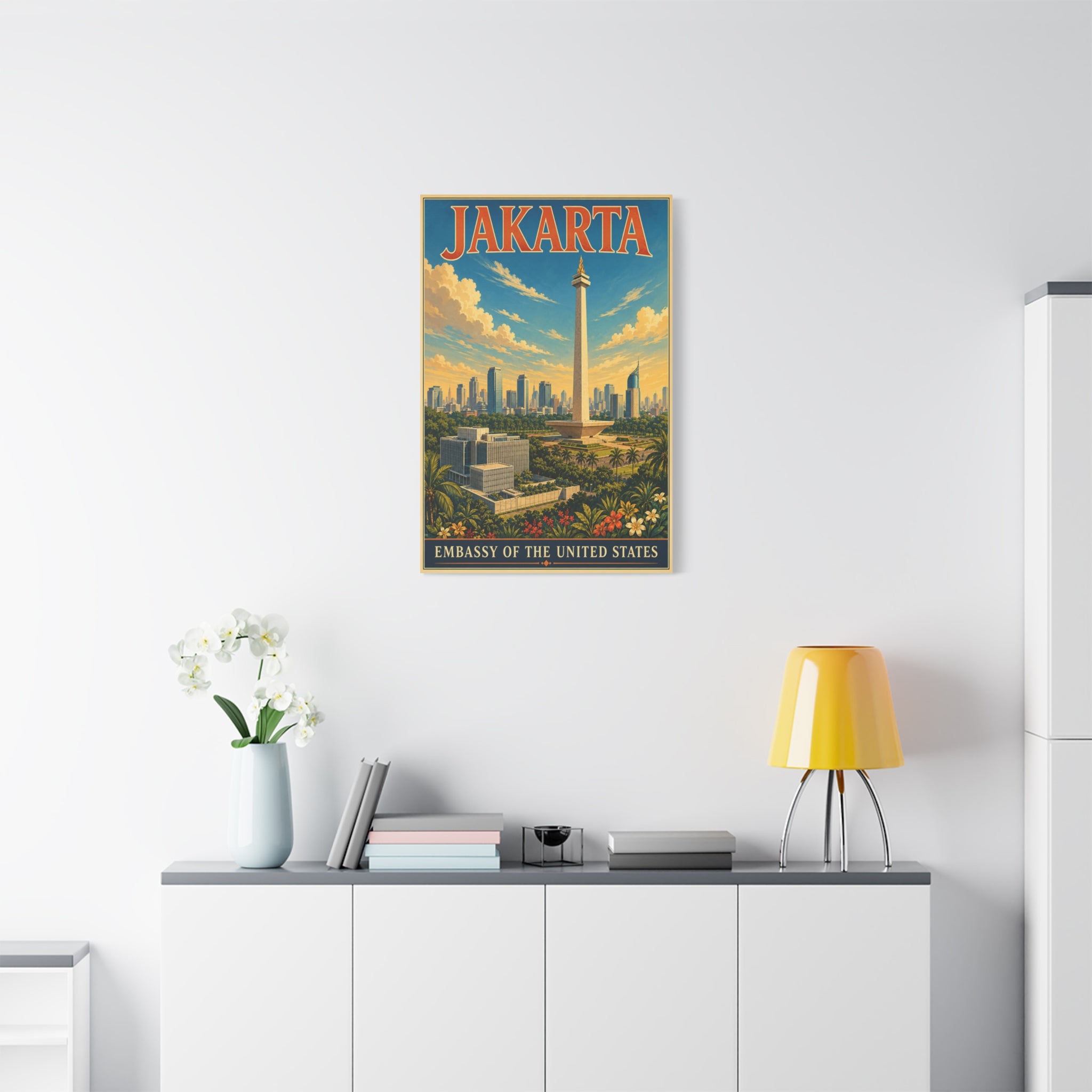 Jakarta Embassy Wrapped Canvas