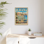 Havana Embassy Wrapped Canvas Framed