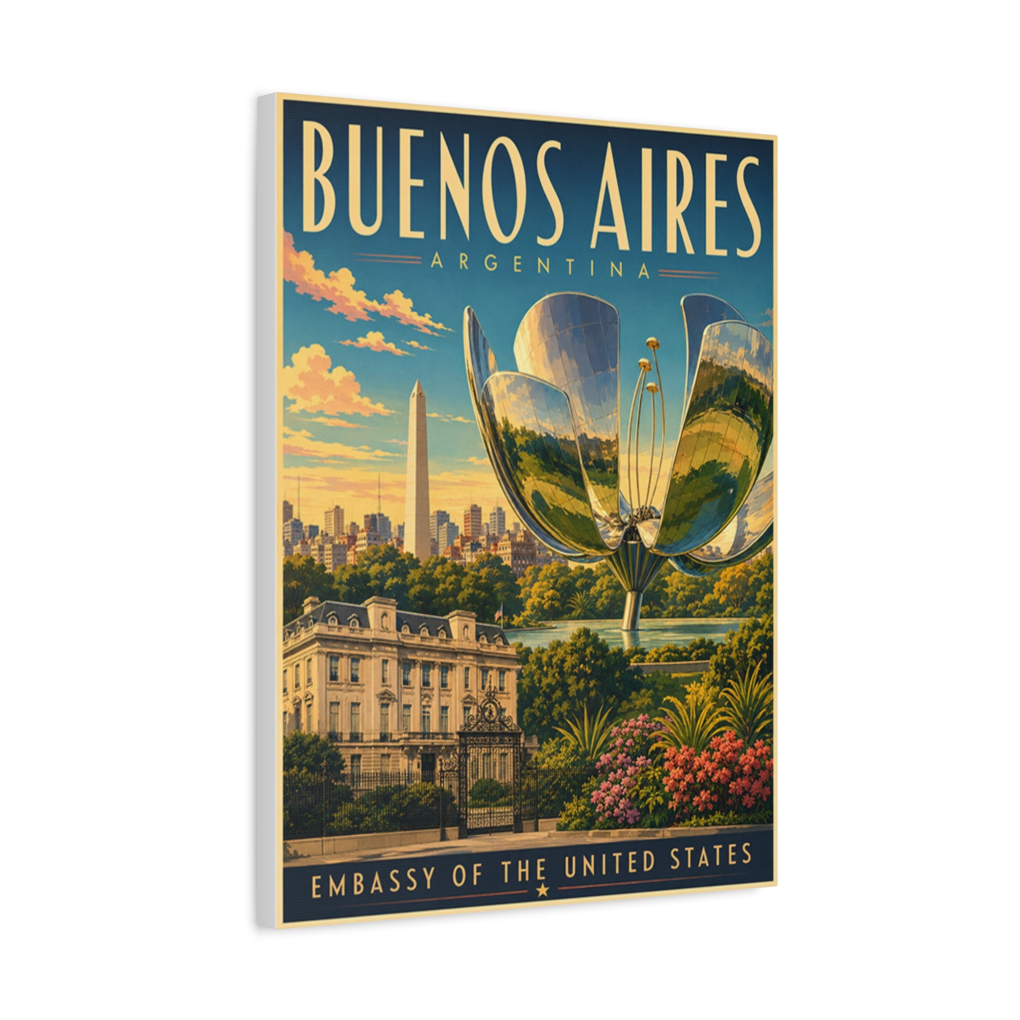 Buenos Aires Embassy Wrapped Canvas