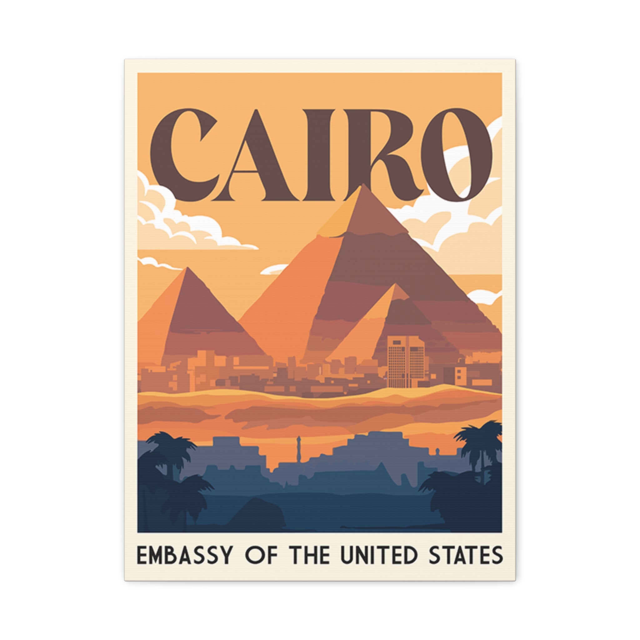 Cairo Embassy Wrapped Canvas