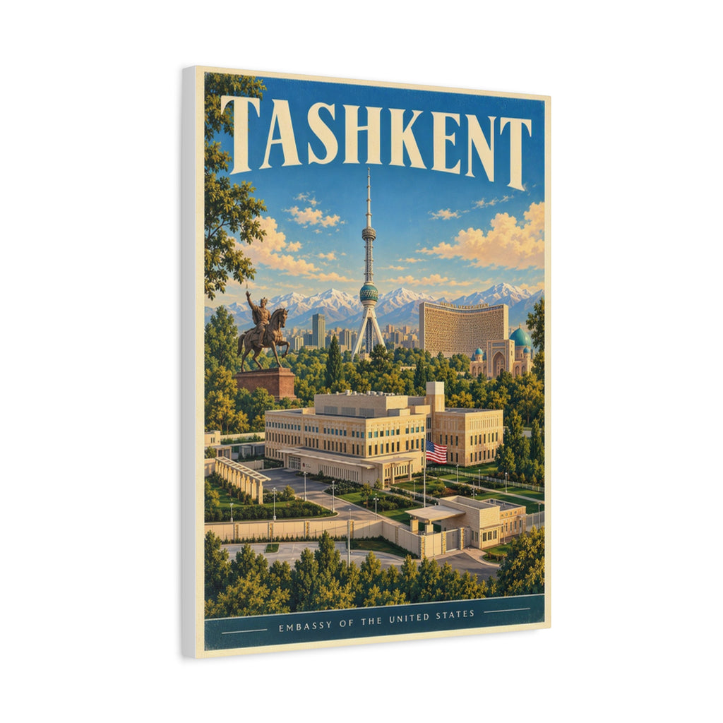 Tashkent Embassy Wrapped Canvas