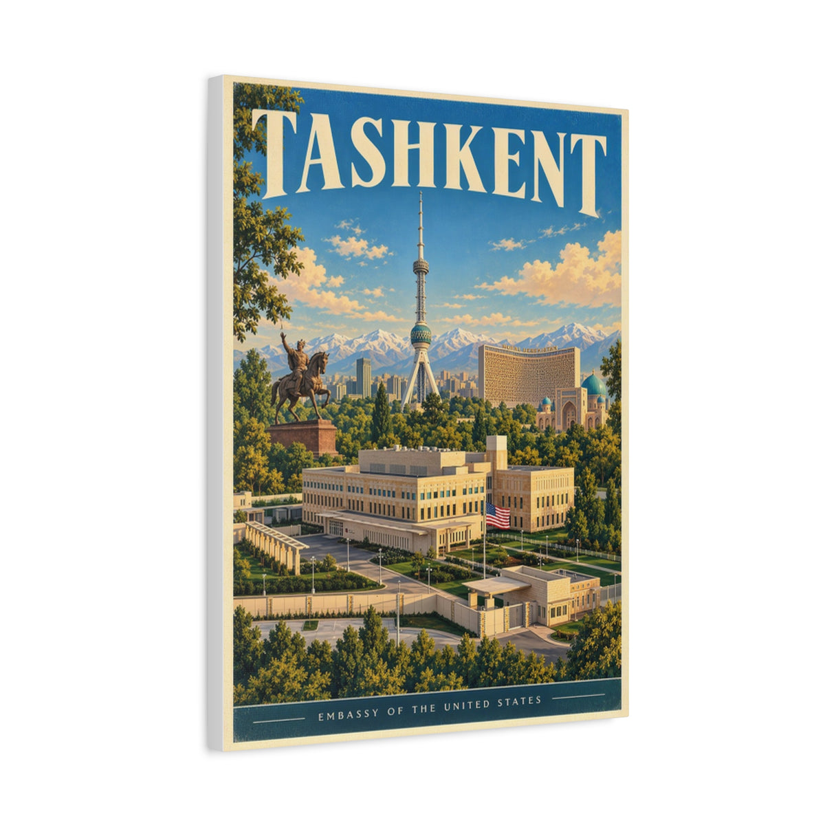 Tashkent Embassy Wrapped Canvas