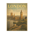 London Embassy Wrapped Canvas