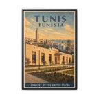 Tunis Embassy Wrapped Canvas Framed