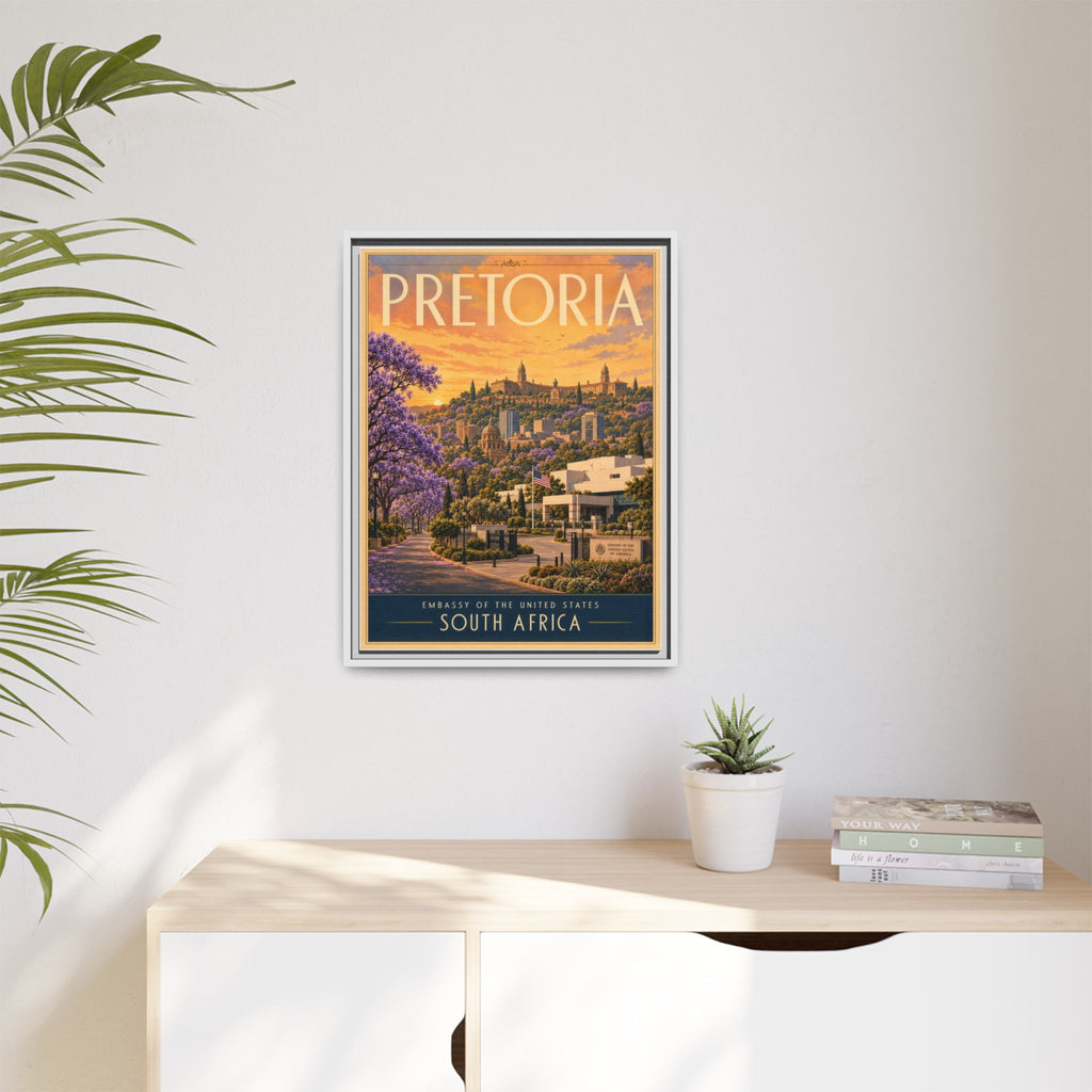 Pretoria Embassy Wrapped Canvas Framed