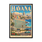 Havana Embassy Wrapped Canvas Framed