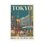 Tokyo Embassy Wrapped Canvas